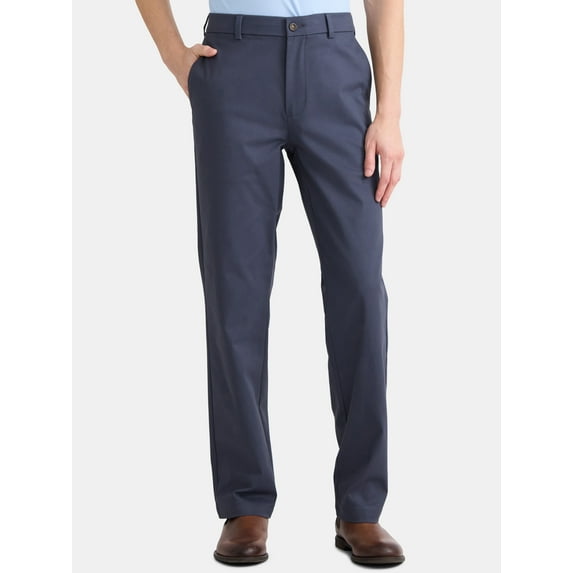 George Men's and Big Men’s Premium Straight Leg Khaki Pants, Waist Sizes 30-54