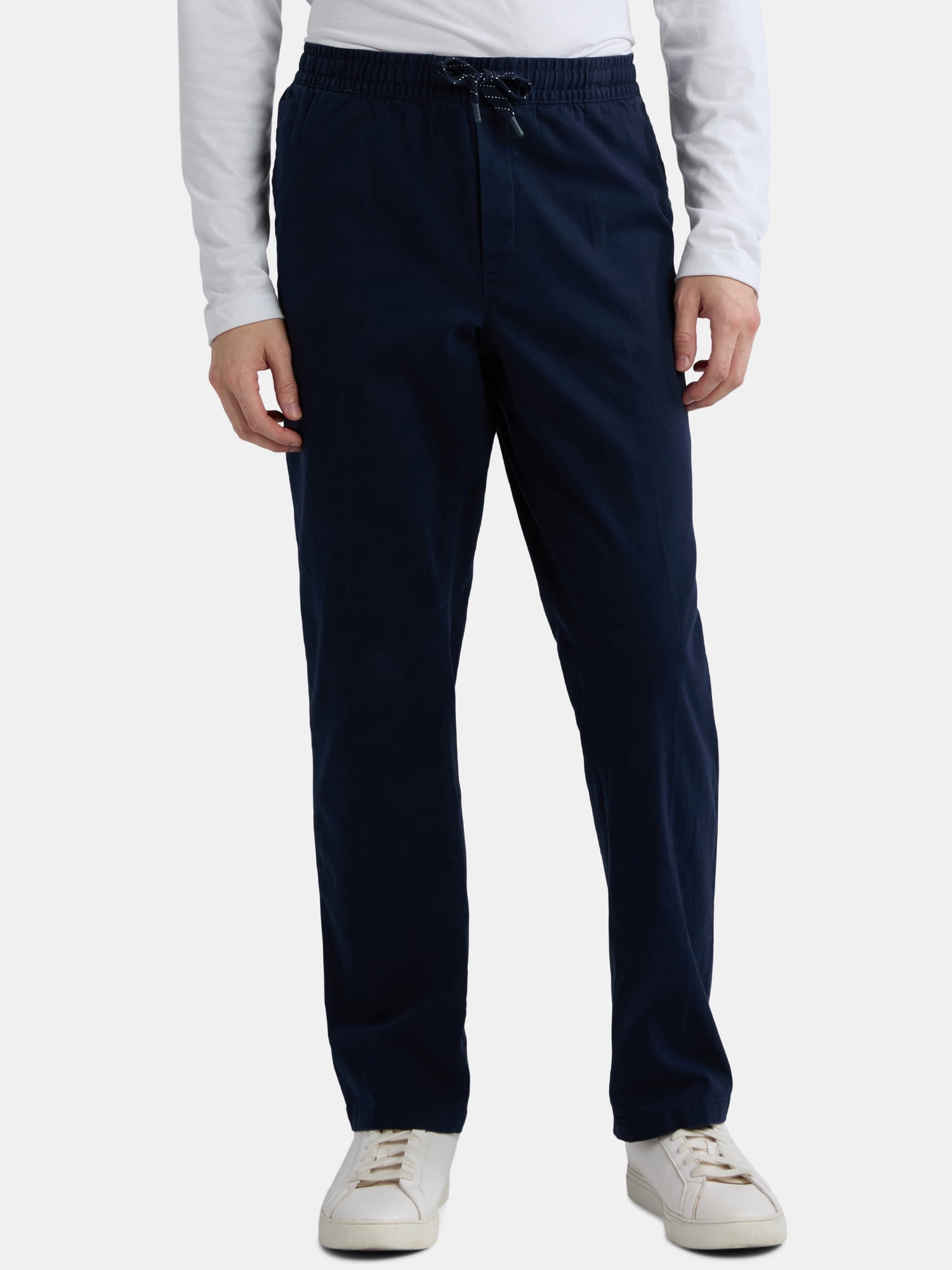 George Men's Pull-On Chino Pants with Drawstring, 31.5 Inseam, XS