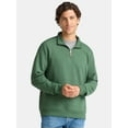 thumbnail image 1 of George Men's and Big Men's Pique Fleece Quarter Zip Pullover with Long Sleeves, Sizes S-3XL, 1 of 5