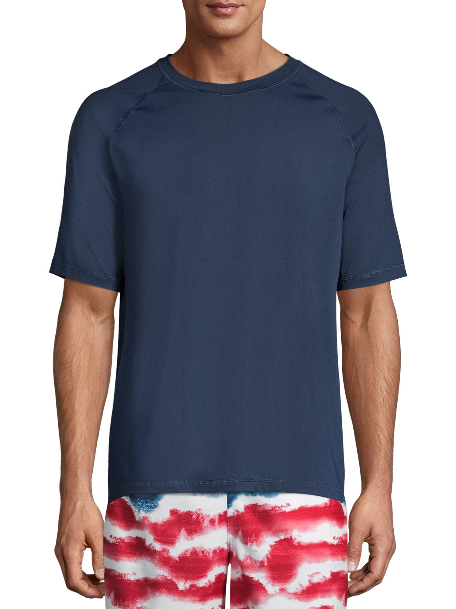 Liberty Imports 2-Pack Men's UPF 50+ Short Sleeve Rash Guard Swim Shirts  (Set A, Small)