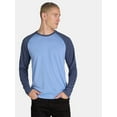 thumbnail image 1 of George Men's and Big Men’s Raglan Crewneck Tee with Long Sleeves, Sizes S-3XL, 1 of 6