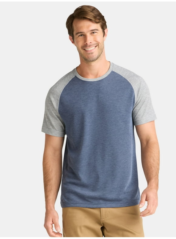Men's and Big Men's Raglan Tee, Sizes S-3XL