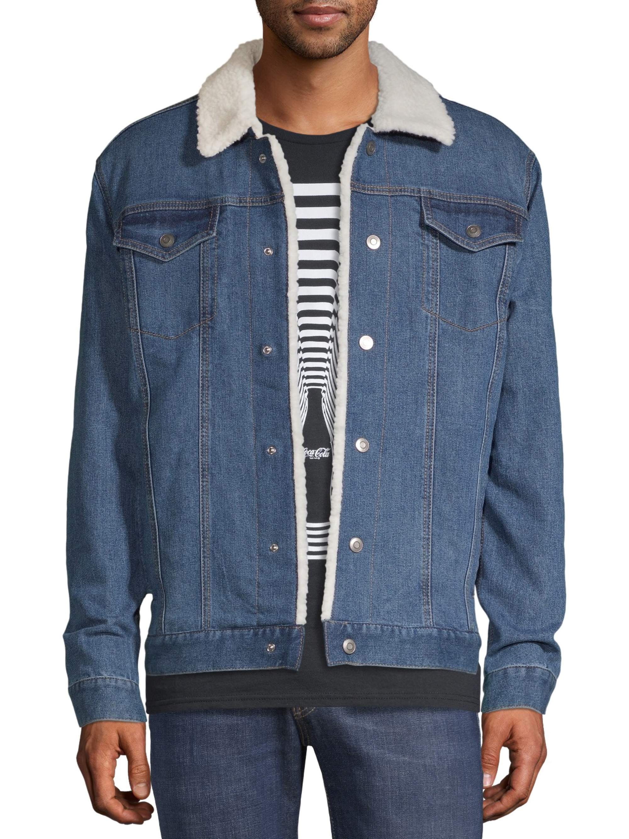 Big and tall clearance sherpa lined denim jacket