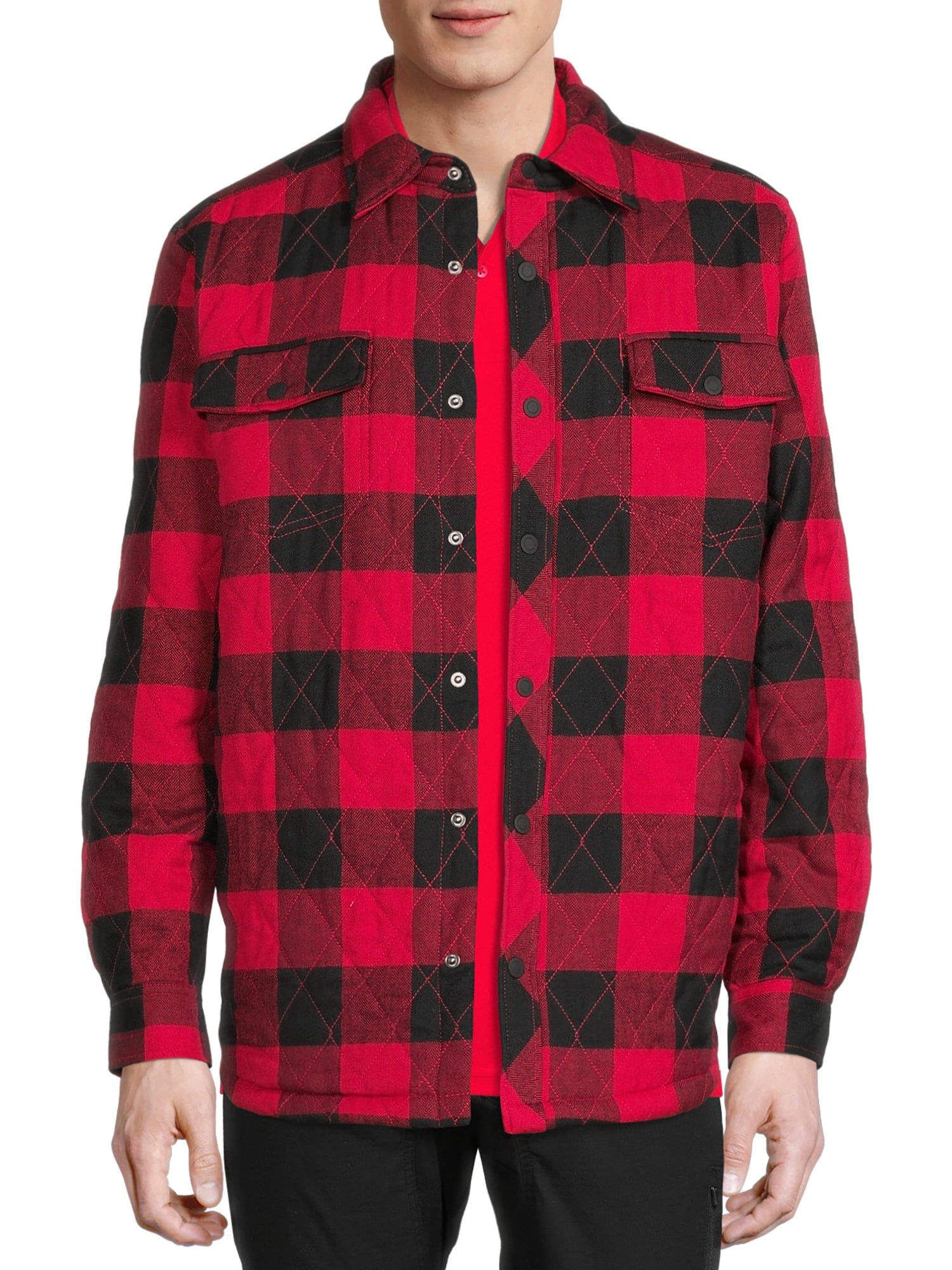 George Men's and Big Men's Shirt Jacket, Up to Size 5XL
