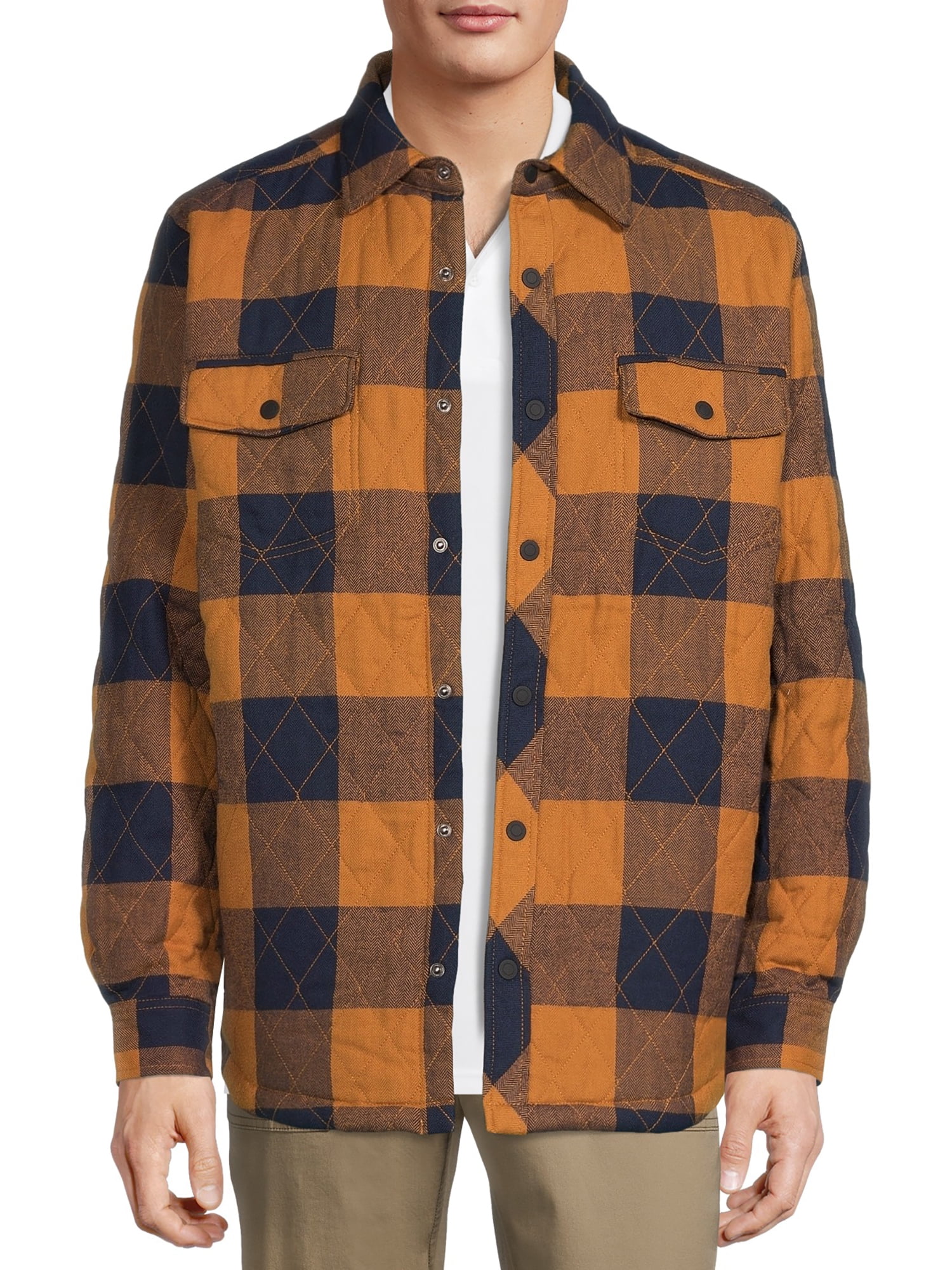 George Men's and Big Men's Shirt Jacket, Up to Size 5XL