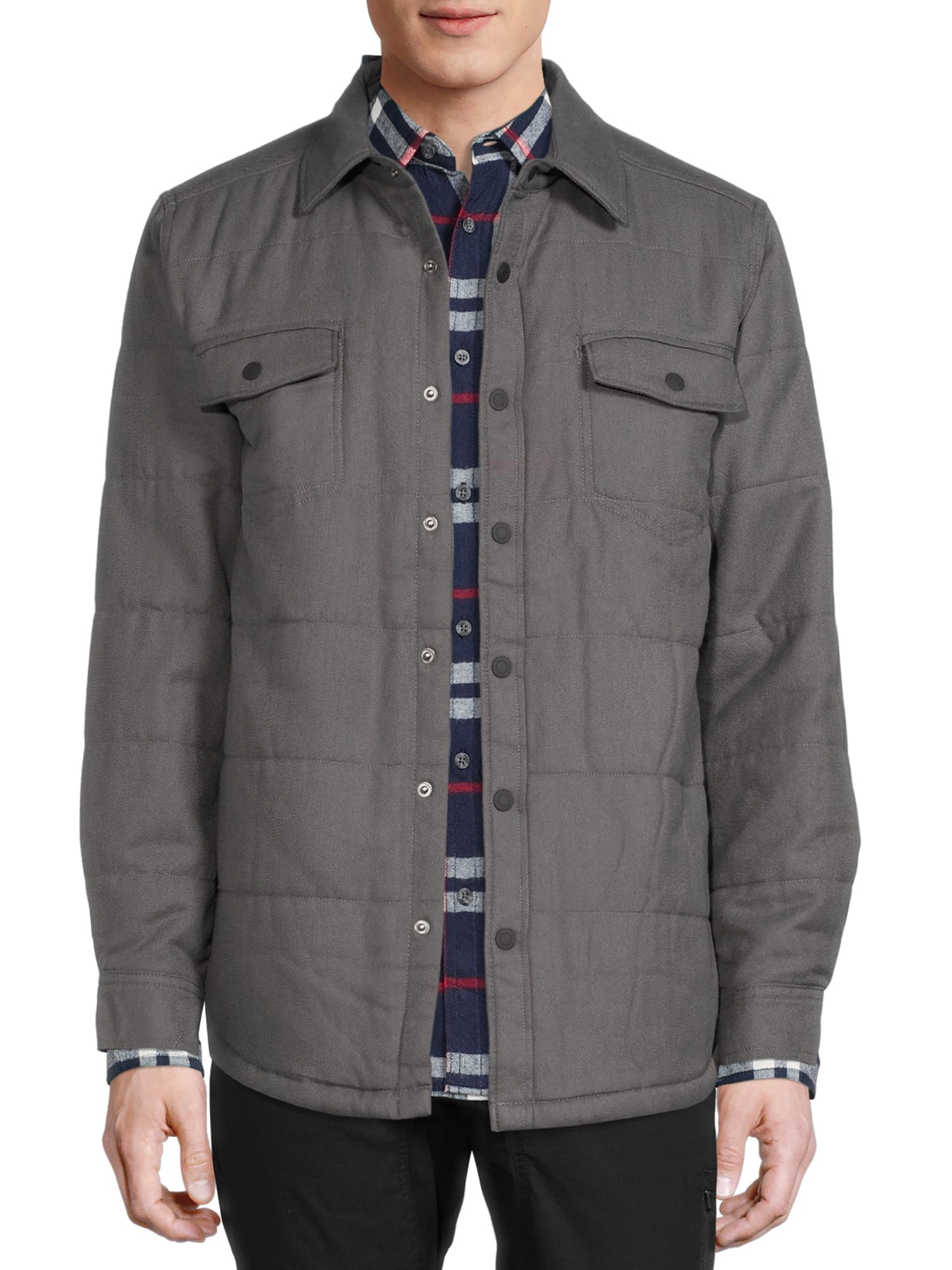 George Men's and Big Men's Shirt Jacket, Up to Size 5XL