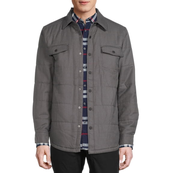 George Men's and Big Men's Shirt Jacket, Up to Size 5XL