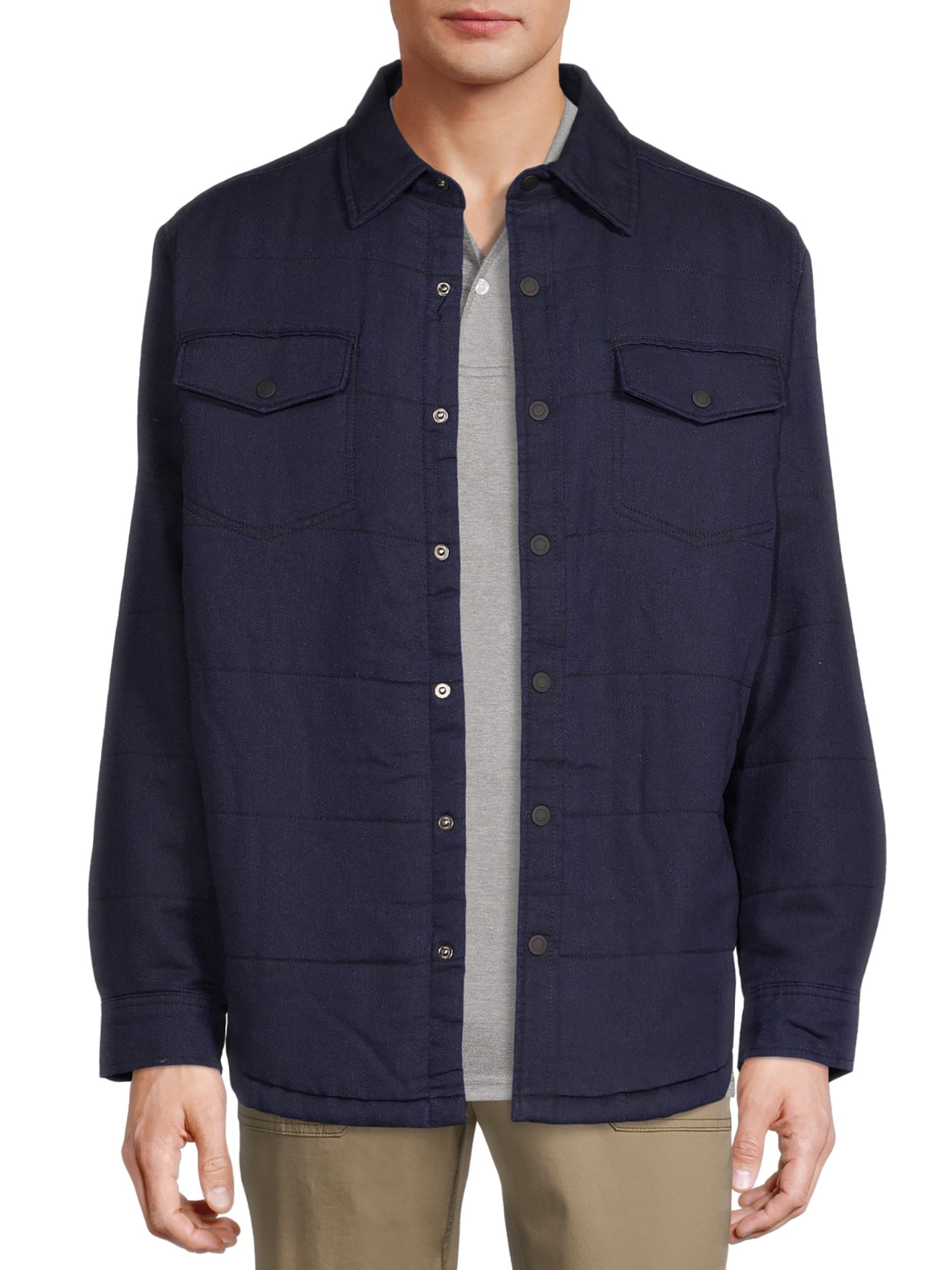 George Men's and Big Men's Shirt Jacket, Up to Size 5XL