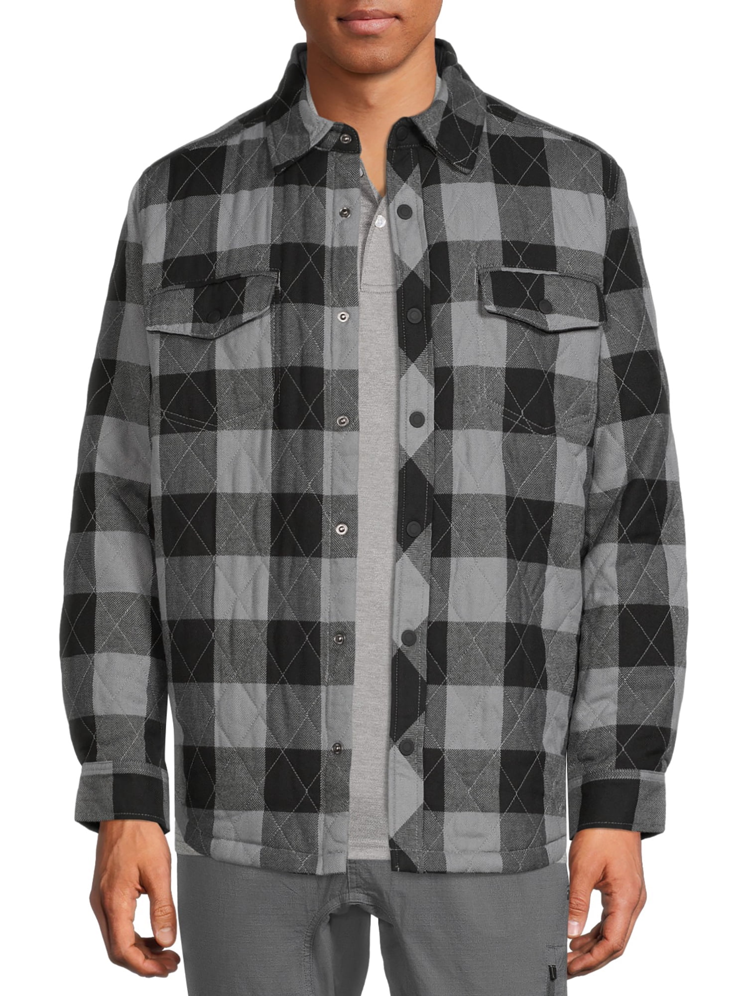 George Men's and Big Men's Shirt Jacket, Up to Size 5XL