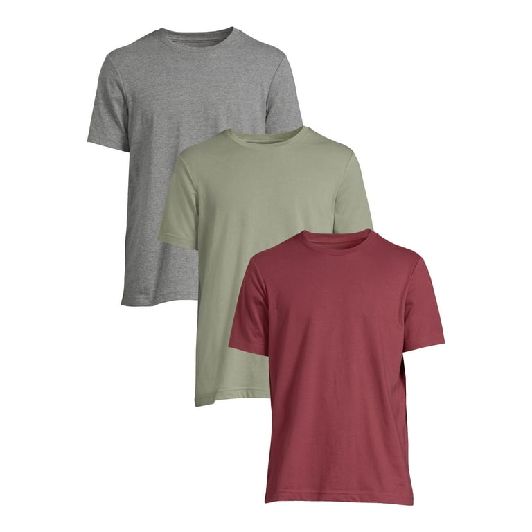 George Men's and Big Men's Short Sleeve Crew Tee, 3-Pack, Sizes XS-3XL
