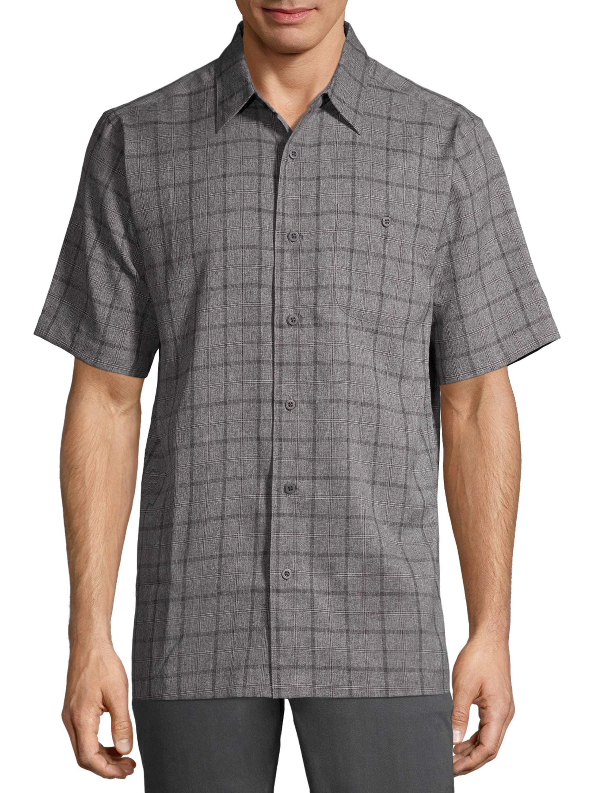George Mens And Big Mens Short Sleeve Microfiber Shirt Up To 5xl