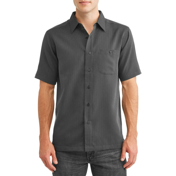 George Men's and Big Men's Short Sleeve Microfiber Shirt, up to size ...