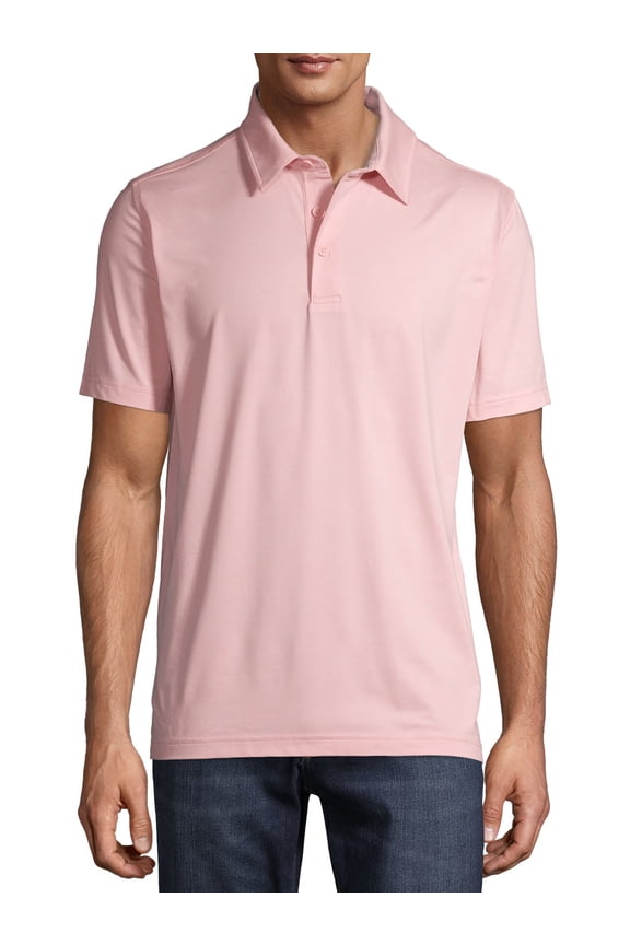 Men's and Big Men's Short Sleeve Polo Shirt, Sizes up to 3XL