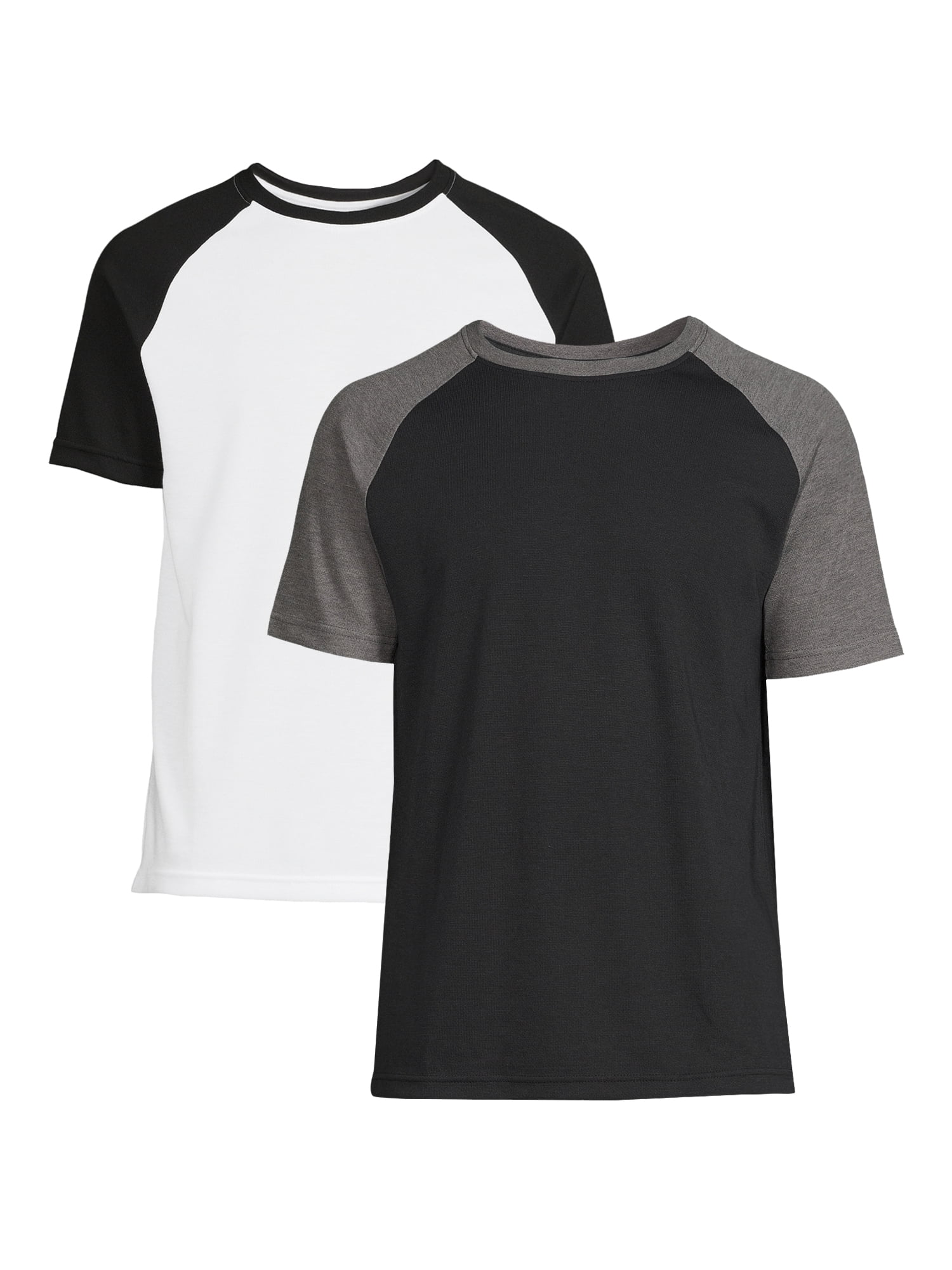 George Men's and Big Men's Short Sleeve Raglan T-Shirt, 2-Pack