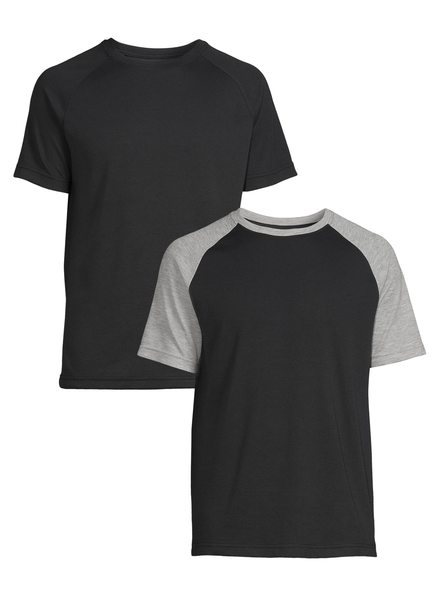 George Men's and Big Men's Short Sleeve Raglan T-Shirt, 2-Pack 