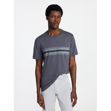 George Men's and Big Men's Slub Pocket Tee with Short Sleeves, XS-3XL