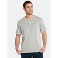 thumbnail image 1 of George Men's and Big Men's Sunwashed Cotton Henley Tee with Short Sleeves, Sizes S-3XL, 1 of 5