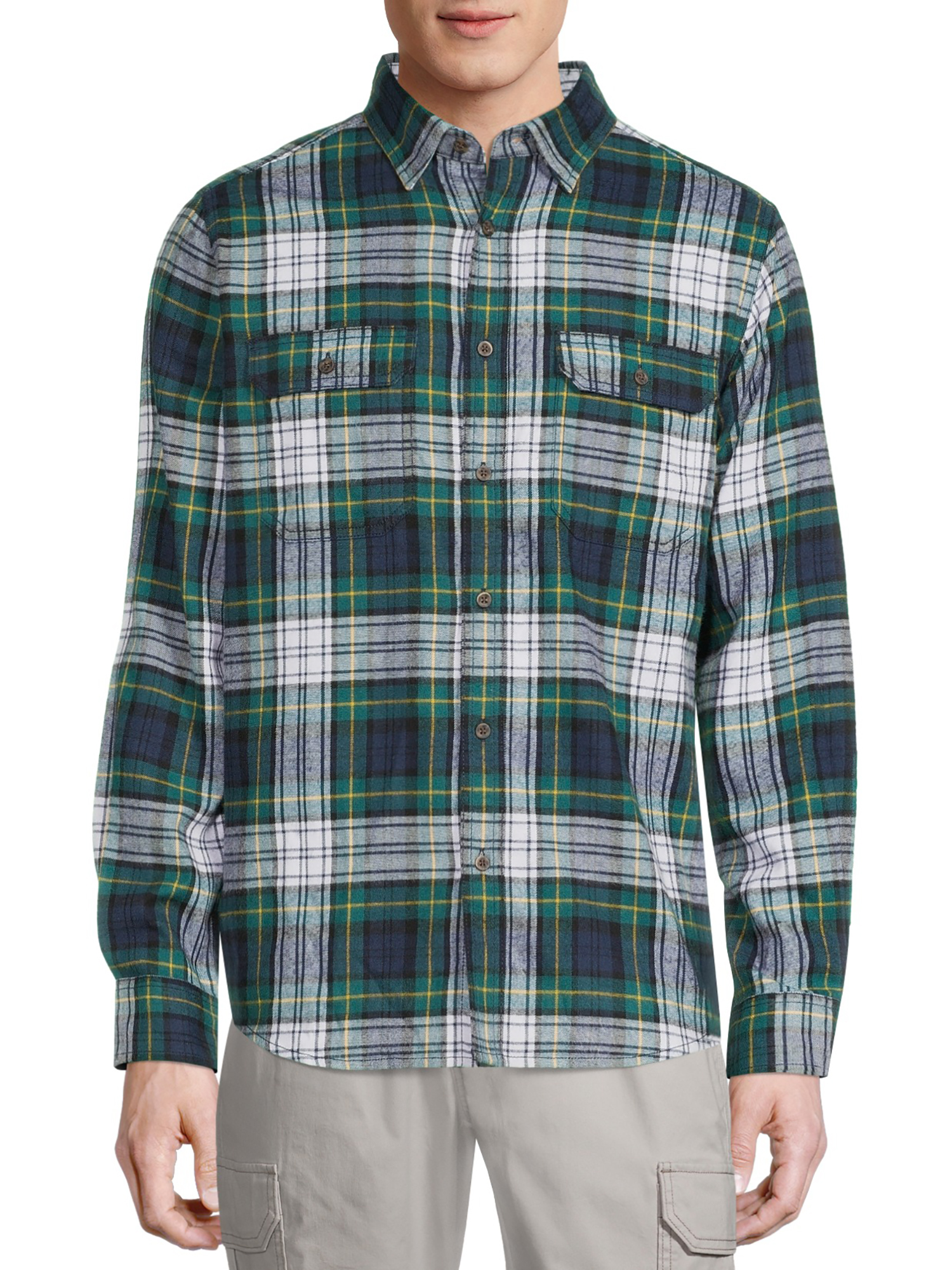 George Men's and Big Men's Super Soft Flannel Shirt, up to 5XLT - image 1 of 5