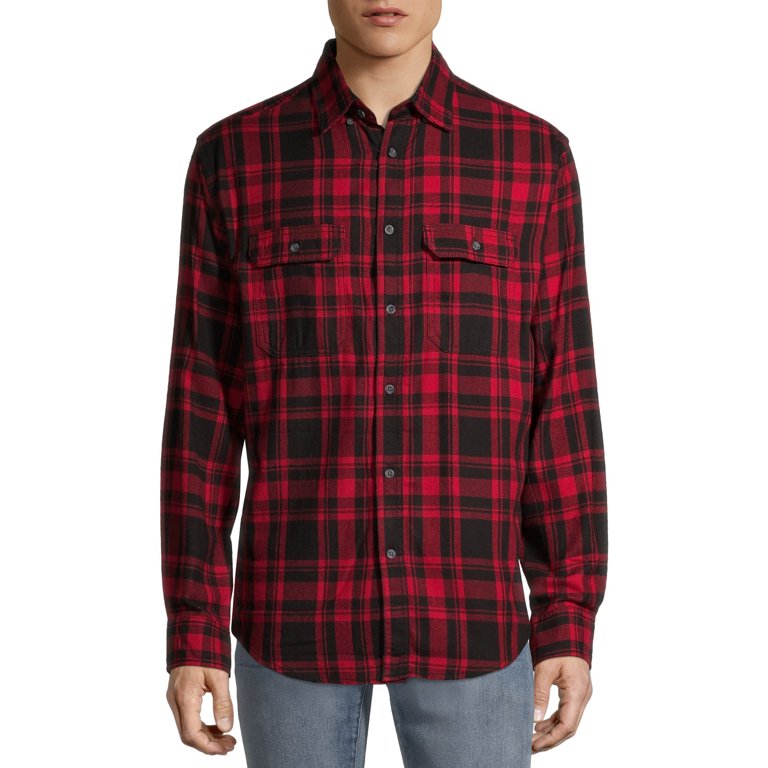 George Men and Big Men Long Sleeve Super Soft Flannel Shirt up to size 5XLT