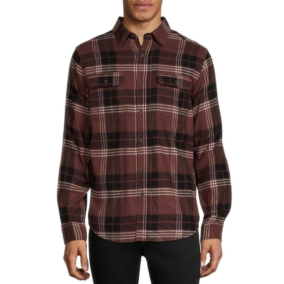 George Men's and Big Men's Super Soft Flannel Shirt, up to 5XLT