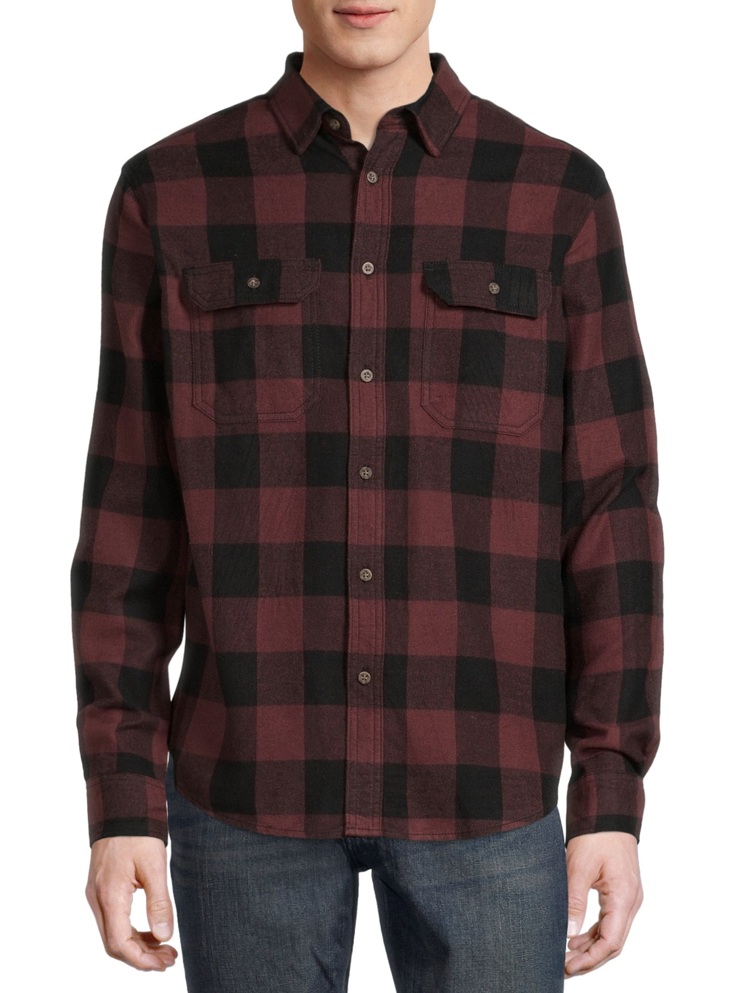 George Men's and Big Men's Super Soft Flannel Shirt, up to 5XLT