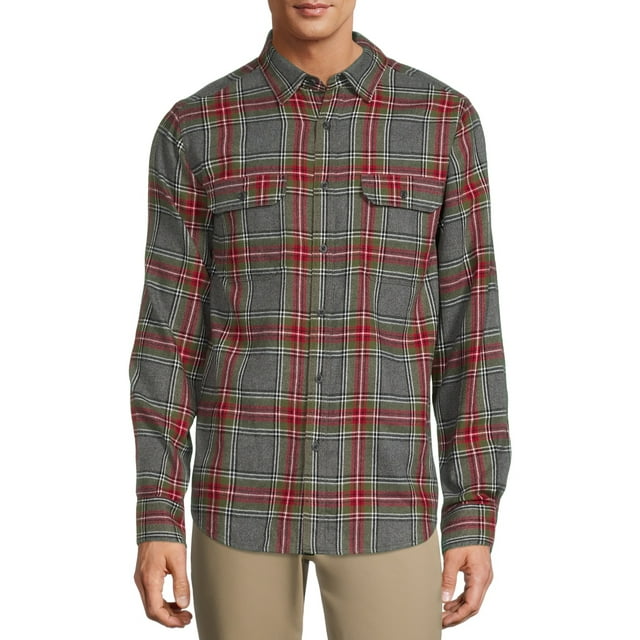 George Men's and Big Men's Super Soft Flannel Shirt, up to 5XLT ...