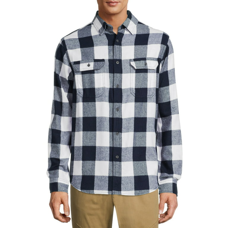 George Men and Big Men Long Sleeve Super Soft Flannel Shirt up to size 5XLT