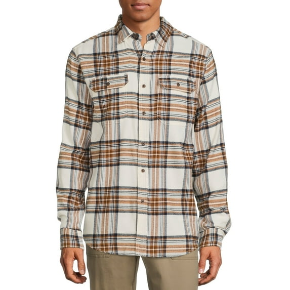 George Men's and Big Men's Super Soft Flannel Shirt, up to 5XLT