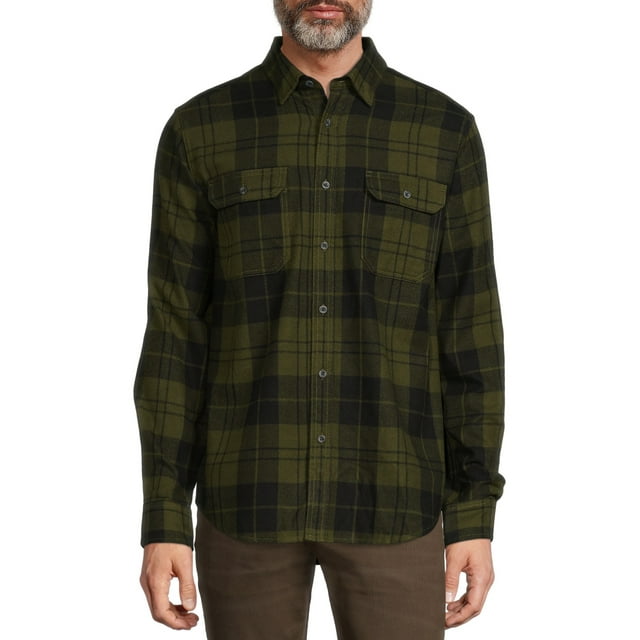 George Men's and Big Men's Super Soft Flannel Shirt, up to 5XLT ...