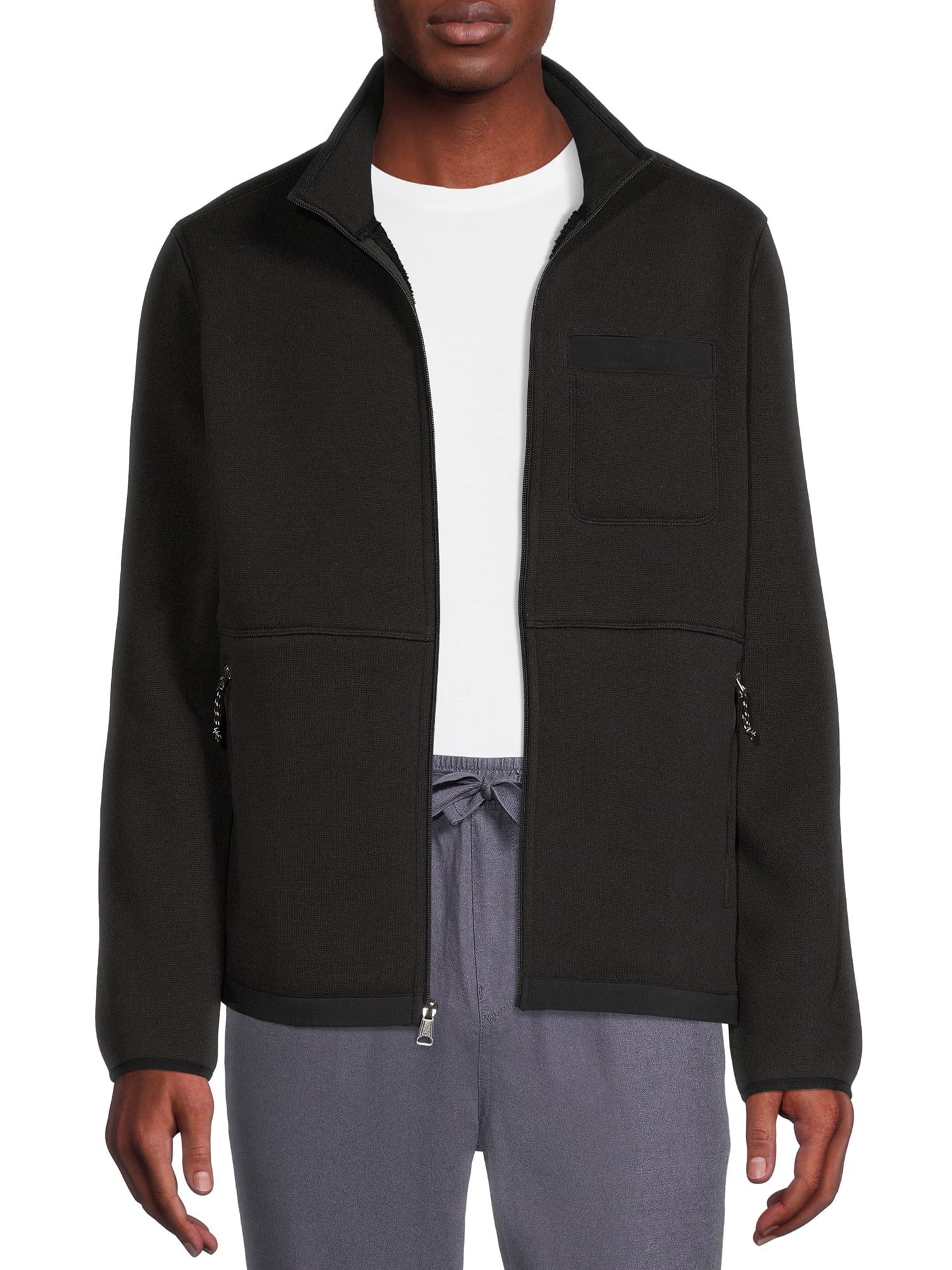 Men's and Big Men's Sweater Fleece Jacket, Sizes up to 5XL