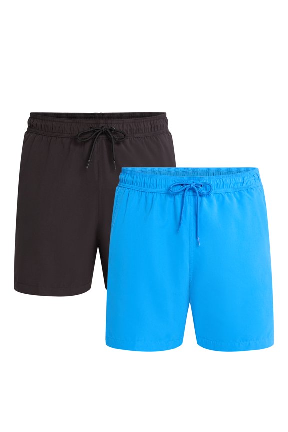 Men's and Big Men's Swim Trunks, 6'' Inseam, 2-Pack, Sizes S-3XL