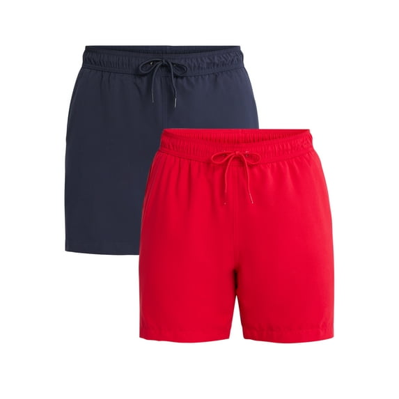 George Men's and Big Men's Swim Trunks, 6'' Inseam, 2-Pack, Sizes S-3XL
