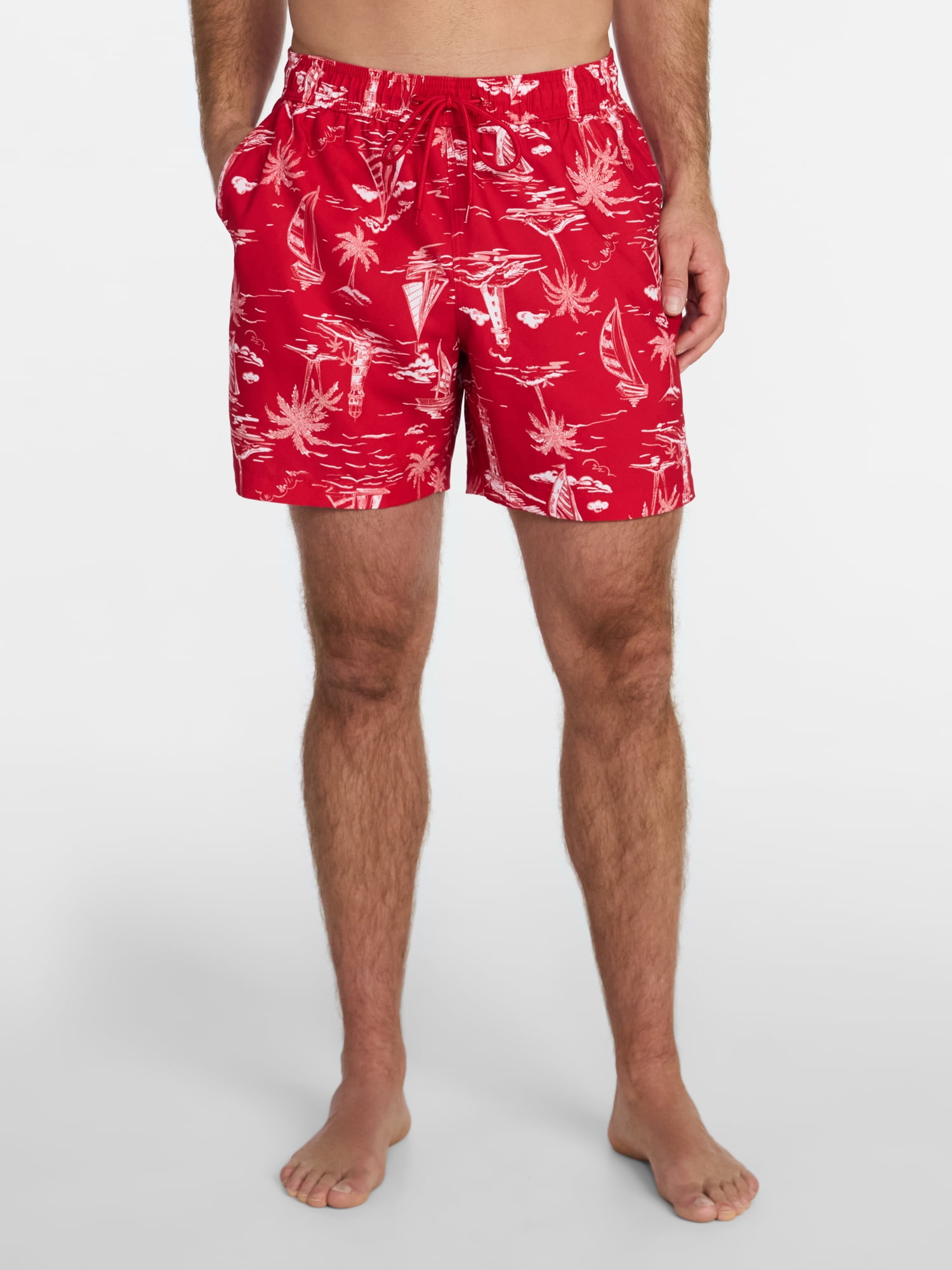 George Men's and Big Men's Swim Trunks, 6" Inseam, Sizes S-5XL