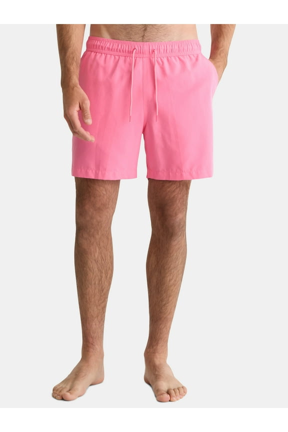 Men's and Big Men's Swim Trunks, 6" Inseam, Sizes S-3XL
