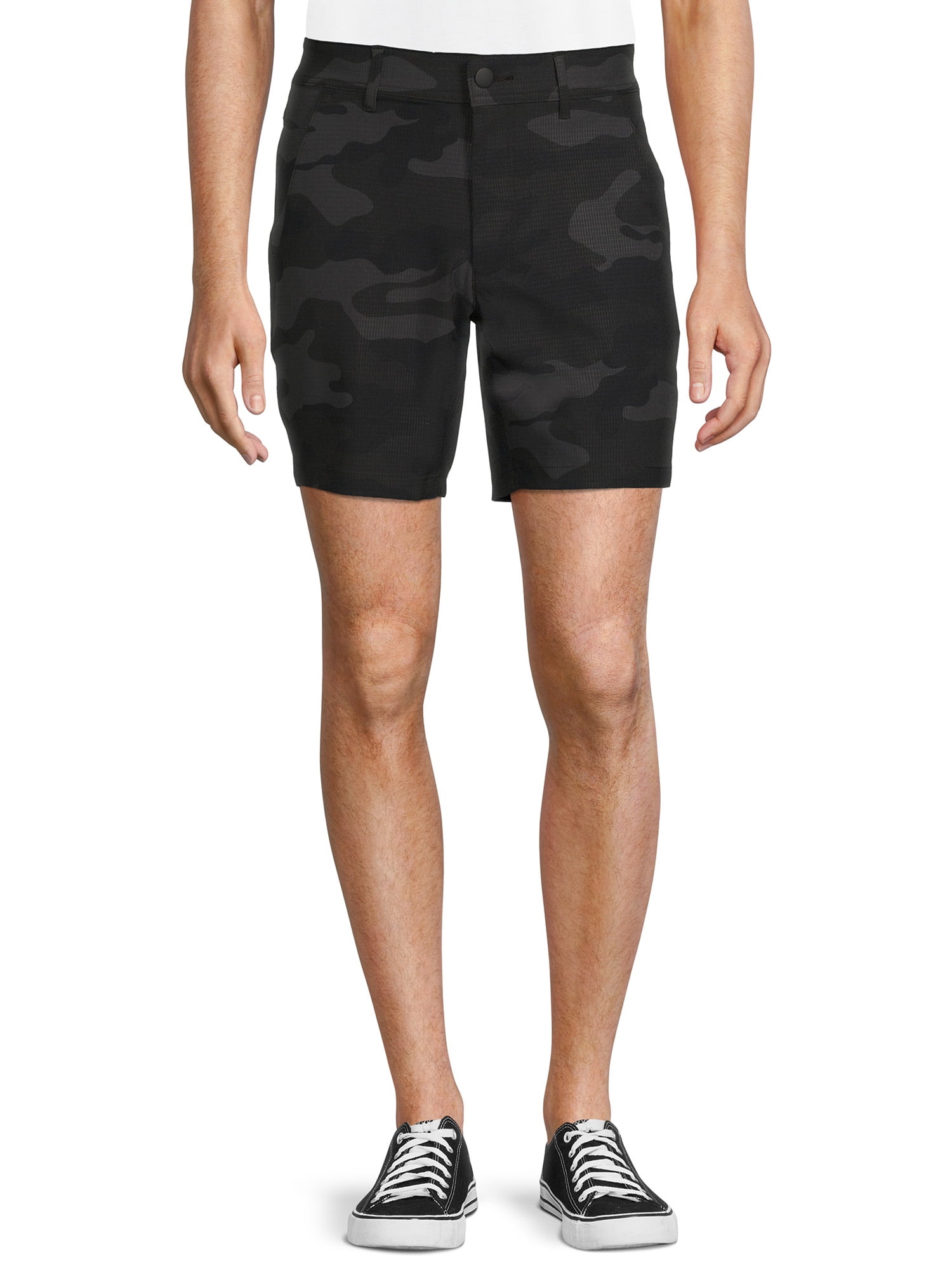 Men's and Big Men's Synthetic Flat Front Shorts, 7” Inseam