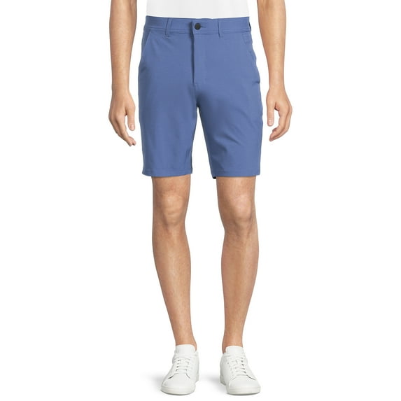 George Men's and Big Men's Synthetic Flat Front Shorts, 9" Inseam