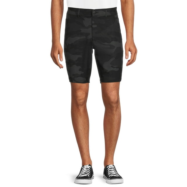 Men's and Big Men's Synthetic Flat Front Shorts, 9" Inseam