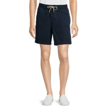 George Men's and Big Men's Twill Pull On Shorts with Drawstring Waist, 8" Inseam, Sizes S-2XL