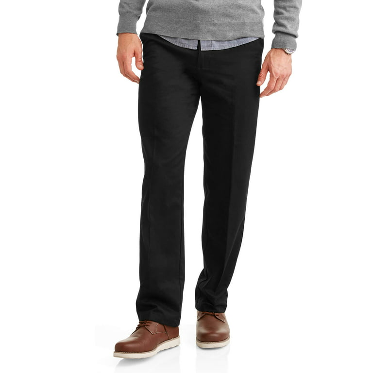Flat Front Twill Pants for Men