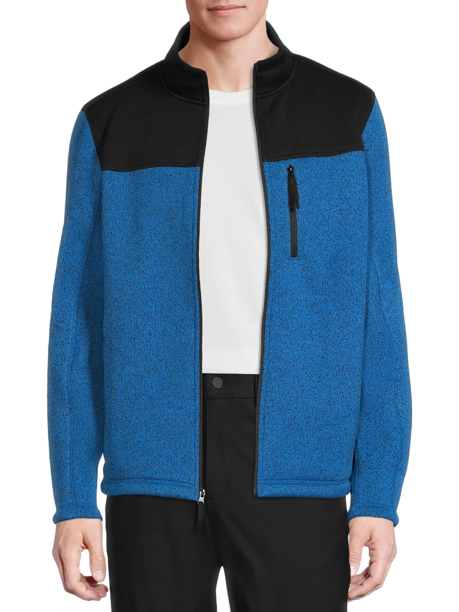 Men's and Big Men's ZipUp Fleece Sweater, up to Size 5XL