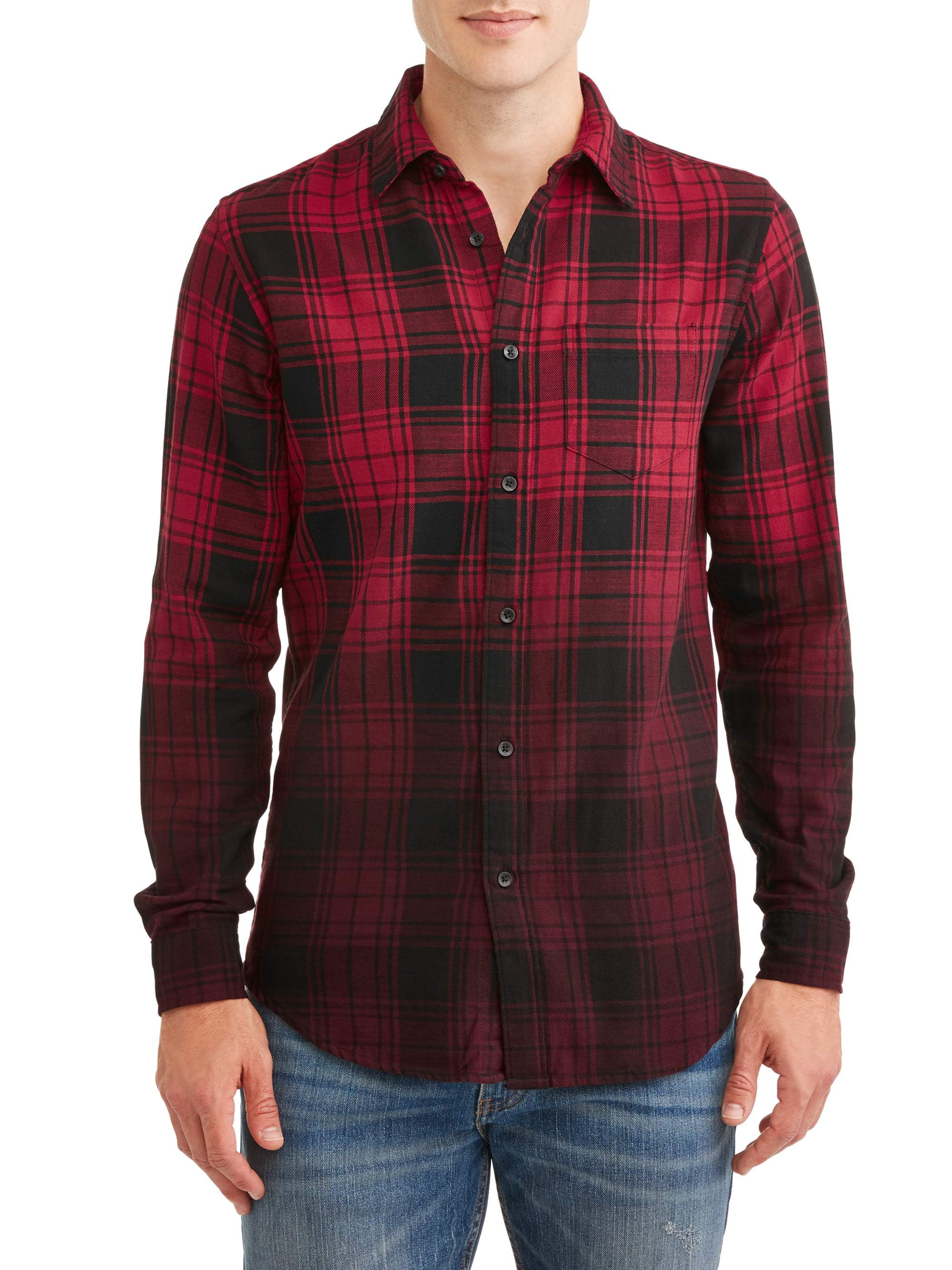 George Men's dip dye woven shirt, up to size 3xl - Walmart.com