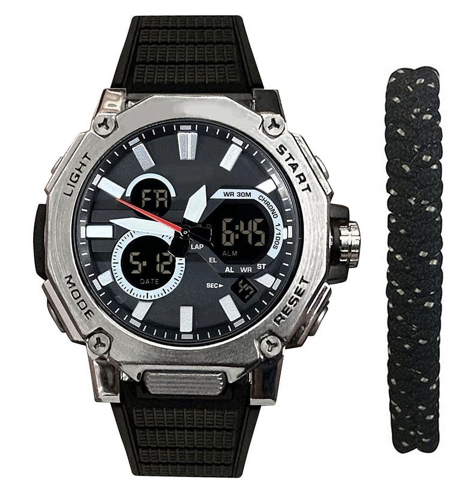 George Mens Analog / Digital Plastic Wristwatch Set - Walmart.com
