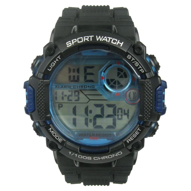 George Mens Digital Sport Wristwatch Plastic Strap - Walmart.com