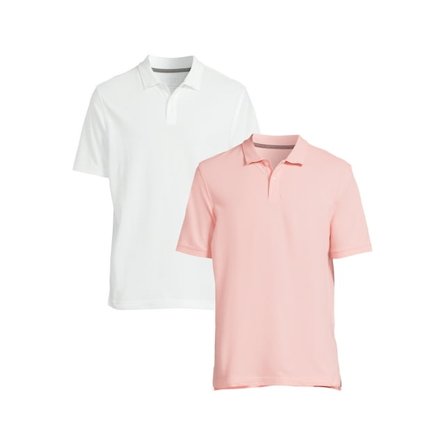 Mens Pique Polo Shirts 2 pack