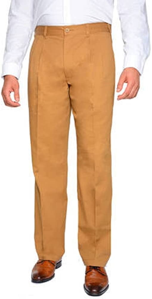 Mens Pleat Front Khaki Pant