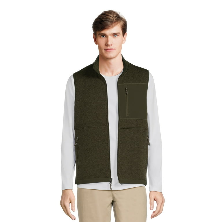 George Mens Sweater Fleece Vest Walmart