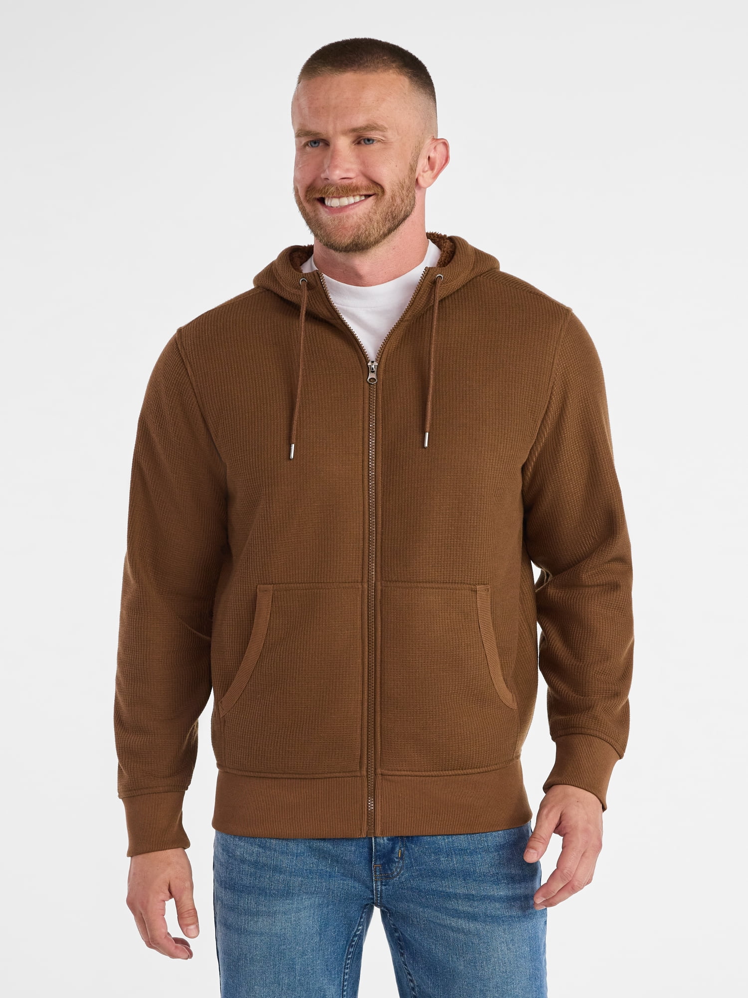 George Men's High Pile Fleece Thermal Hoodie, Sizes S-3XL
