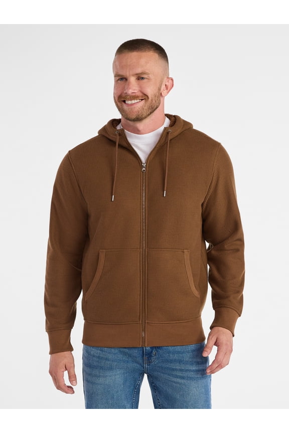 Men's High Pile Fleece Thermal Hoodie, Sizes S-3XL