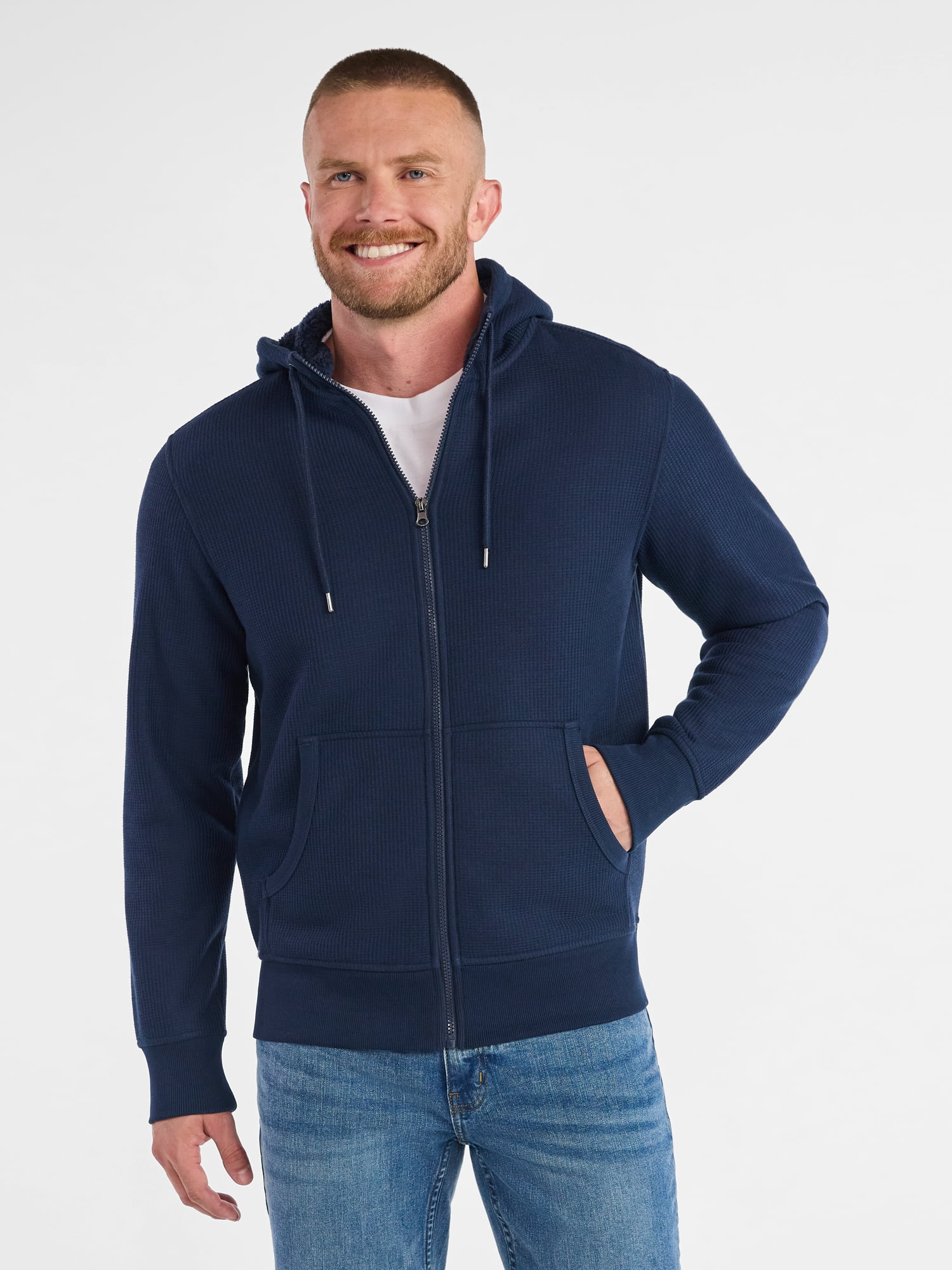 George Men's High Pile Fleece Thermal Hoodie, Sizes S-3XL