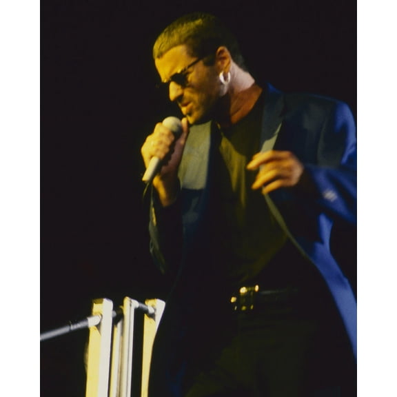 George Michael Classic 1980's On Stage Performing 24X36 Classic Hollywood Poster